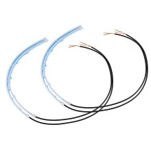6Pcs Universal Dual Color Flexible Headlight Strip for Car Accessories