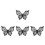 4Pcs Black Silicone Eye Line Stencil Butterfly Eyeliner Makeup Tool 1