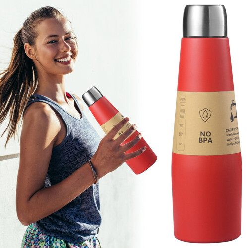 Αθλητικό μπουκάλι από ανοξείδωτο ατσάλι 18oz με μόνωση κενού αέρος, στεγανό, 1