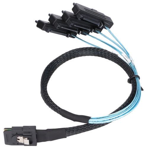 SATA Power Integration Cable, Mini SAS Controller Connectivity for RAID Controller Compatibility with6Gbps Throughput Support and Cable Management 2