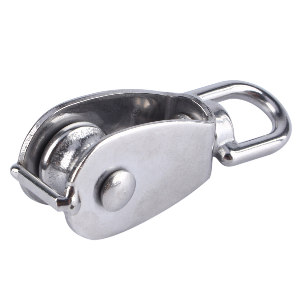 Load Bearing Single Pulley Block Stainless Steel Heavy Duty Swivel Lifting Flexible Swiveling Waterproof Anti-Rust Corrosion Resistance High Quality 9159805472800