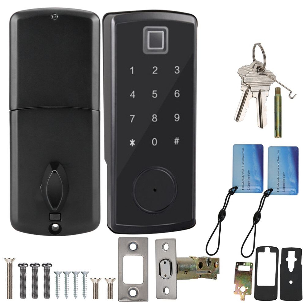 Keyless Entry Deadbolt Smart Door Lock With Fingerprint Recognition App Control Auto Lock Bluetooth Connectivity Remote Access Multi Method Unlocking 9159805471582