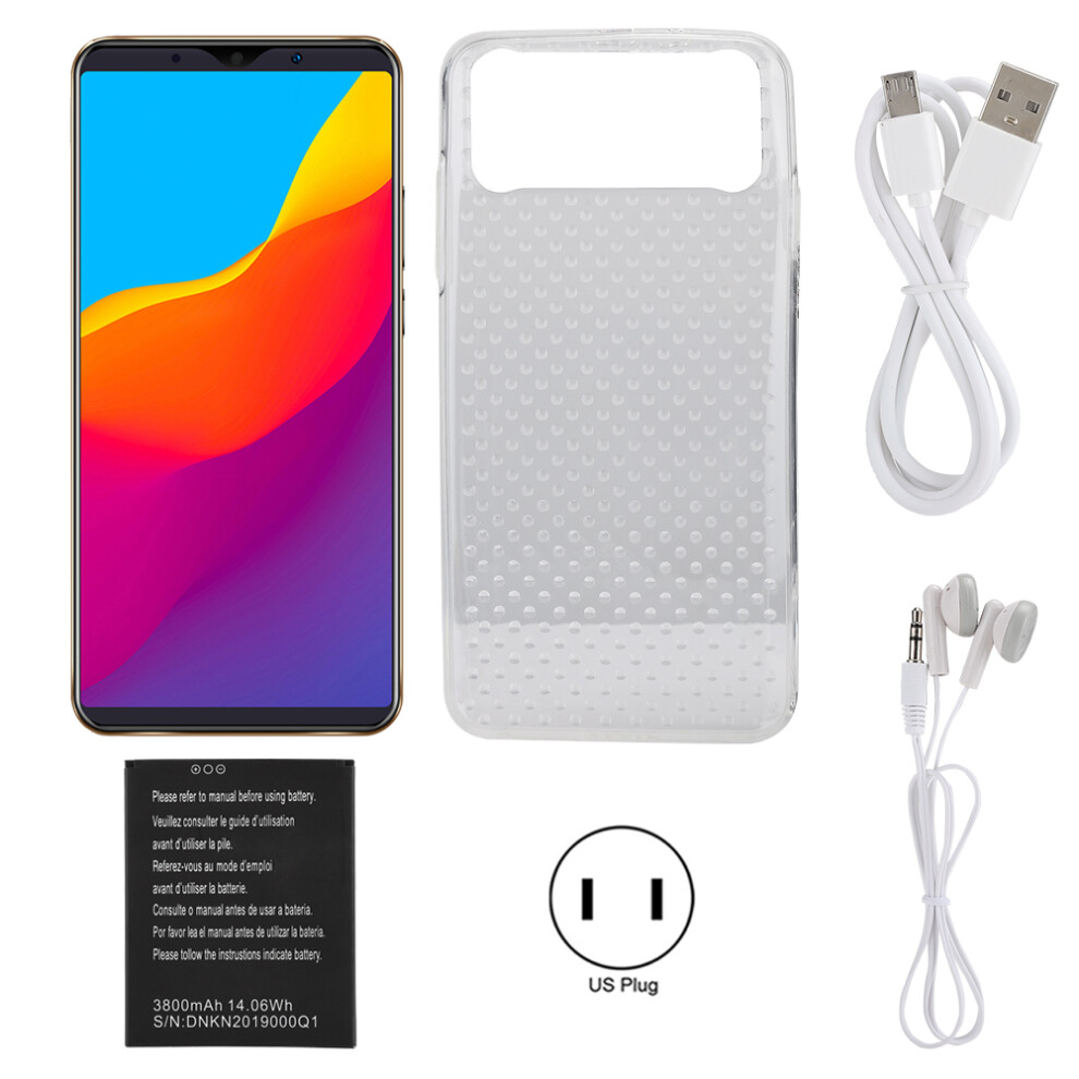 Smartphone With Face Unlock Android Operating System Fully Unlocked Dual Sim Hd Screen Support Wifi Bluetooth Fm Expandable Storage En5.72inch Gold 9159805483271