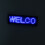 Blue LED Name Badge Tag, 9.5x3cm, 250mAh, Magnet 10