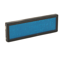 Blue LED Name Badge Tag, 9.5x3cm, 250mAh, Magnet