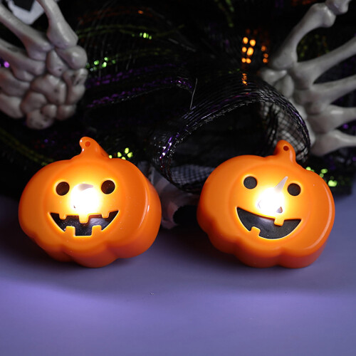 Halloween Indoor Pumpkin Night Lamp LED Tea Light 1 Pack 1