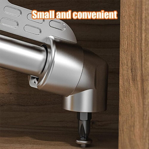 105 Right Angle Drill Adapter, 1/4" Hex Shank – Compatible with Household Drills 2