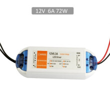 Fonte de Alimentação Chaveada para LED, 12V 72W, Entrada de Corrente Constante com Transformador, 90-240V