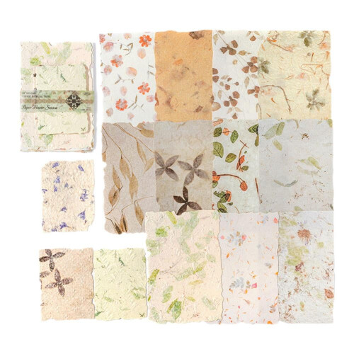 Clerance! Scrapbook Paper Embossed Textured Paper Assorted Set DIY Collage 1
