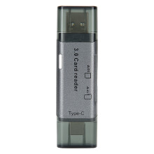 Memory Card Reader with Integrated Design, Portable and Plug and Play for Convenient Data Transfers