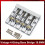 Vintage 4-String Bridge 82x68.3MM String Bottom Through with Brass Saddle String Spacing 18.6MM Fixed Bridge Chrome 2