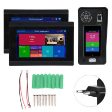 Motion Detection Smart Tuya APP Wired Apartment Video Intercom System Two Way Intercom Real Time Monitoring1080P HD IR Night Vision Indoor Outdoor
