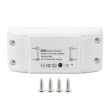 Smart WiFi-relémodul for hjemmeautomasjon med RF-fjernkontrollalternativ, fungerer med Tuya og Google Assistant, inkluderer timerfunksjon, håndfri