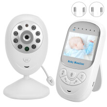 Babymonitor med nattsyn og VOX-modus, Plug & Play-system uten WiFi, trådløst babykamera med toveis tale og temperaturovervåking.