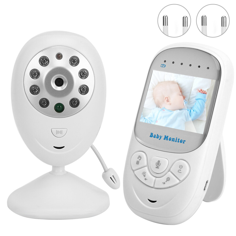 Wireless Baby Monitor With No WiFi, 2.4GHz Night Vision Camera And VOX Mode, Plug & Play Two Way Talk Monitor With Temperature Monitoring, Long Range