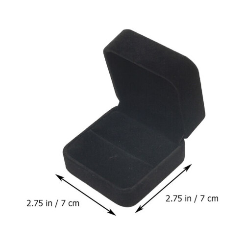 Wedding Ring Case Black Soft Touch Sturdy Material 1 Pc 1