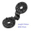 ULTNICE Outdoor2Pcs Μαύρα Πλαστικά Κλιπς για Σκίαστρο για Στερέωση με Δίχτυ Σκίαστρου 8