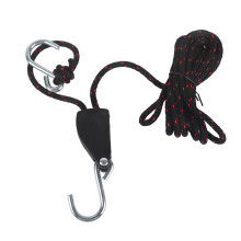 Quick Lock And Release Rope Tie Down Strap With Ratchet Pulley Heavy Duty Braided Rope S Hook For Grow Light Hanger Kayak Canoe Canopy Tent Lumbers