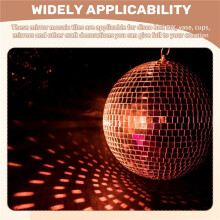 6000Pcs Self-Adhesive Mirrors Mosaic Tiles, 10 Sheets Glass Tile 5X5mm Glass Mirrors Mosaic Tiles Sticker (Rose Gold)