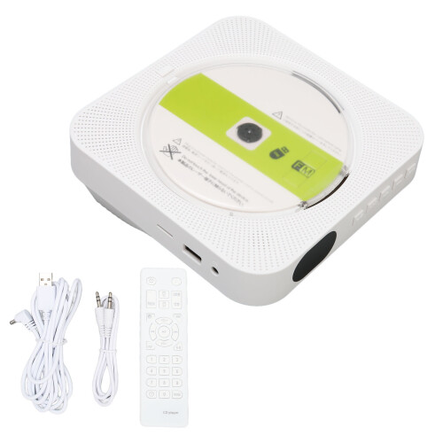 Μίνι οικιακός φορτιστής με Bluetooth, CD player, ραδιόφωνο FM, θύρα USB, έξοδος ήχου 3,5