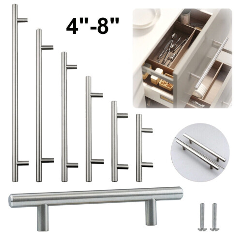 Stainless Steel T-Bar Pulls for Cabinets and Drawers 1