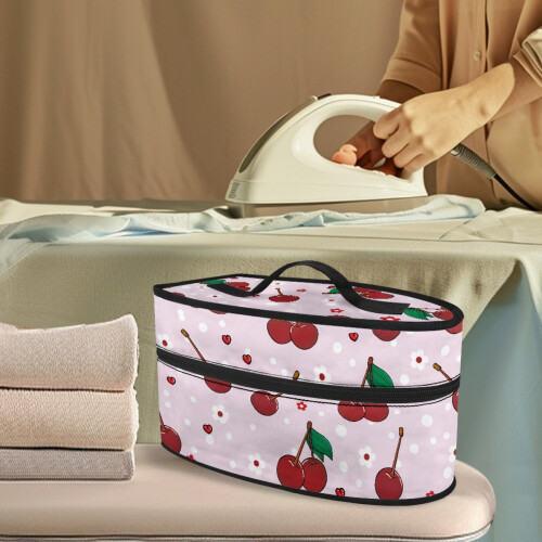 Φορητή θήκη αποθήκευσης σίδερου Cherries με λαβή φερμουάρ, τσάντα αποθήκευσης 1