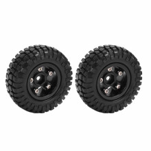 2 pezzi di ruote RC nere da 49 mm x 18 mm per 90081 SCX24