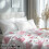 Pink Flannel Throw Blanket Floral Hearts Design 6