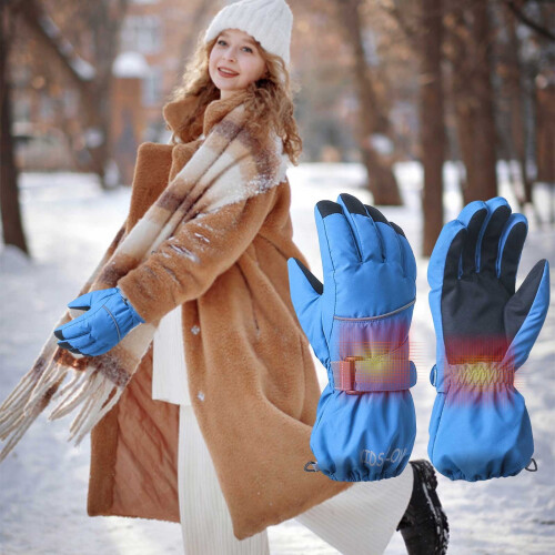 Kids Winter Gloves Boys Windproof Waterproof Ski Mittens 1