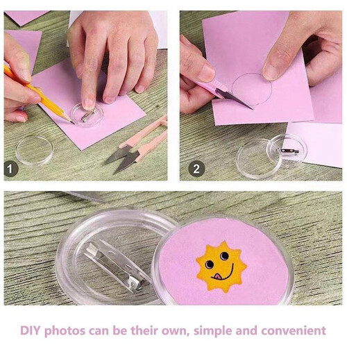 50PCS 1.5Inch Button Maker DIY Button Pins, Acrylic Design Button Badge Clear Button Pin Badges 2