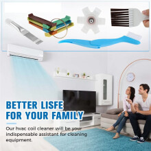 7Pcs Air Conditioner Fin Cleaner Set, Ac Fin Comb Condenser Fin Straightener Brush, Air Conditioner Repair Clean Tool