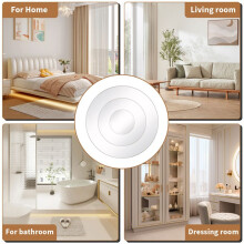 40 PièCes Taille Miroir Rond Petit Miroir Rond AdhéSif Miroir Rond Artisanat Miroir Carreaux Pour L'Artisanat (1 Pouce, 2 Pouce, 3 Pouce)
