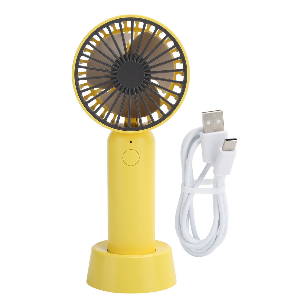 Stylish Portable Fan, Safe Operation With Rechargeable Battery & Digital Display, Your Ultimate Cooling Partner For Every Adventure (Yellow) Yellow 9479868731141