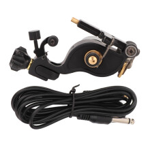 Tattoo Artist's Dream, Black Zinc Alloy Ergonomically Designed Rotary Machine Super Quiet & High Quality Shader & Liner, Beginner Friendly