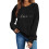 Sort Valentinsdags-sweatshirt med oversized halsudskæring til kvinder 6