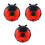 3Sets Multifunctionele Ladybug Scooter Achterlicht Fietslamp 4