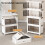 4-Tier Stackable Storage Bins with Doors, Wheels & Foldable Design – Clear Plastic Closet Organizers (Compatible with Home/Office) 8