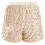 Women's High Waisted Solid Sequin Shorts Nylon Spandex Size 6
