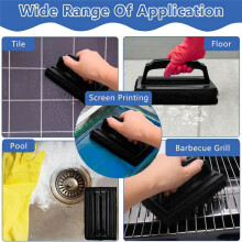 10 St Screen Printing Scrub Pad, Screen Print Ink Scrub Cleaner Borste med Handtag, Kemikalieresistent BläCkborttagare