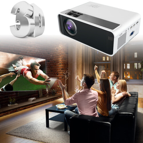 Μίνι Έξυπνος Προβολέας LED Full HD1080P Υποστήριξη WiFi Bluetooth Native720P Ενσωματωμένο Ηχείο 2