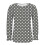 Damebluse med langermet stoff og smock 3