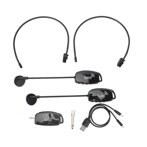 Wireless Microphone Headset, 2.4G Noise Reduction, 12H Use, Rechargeable 1