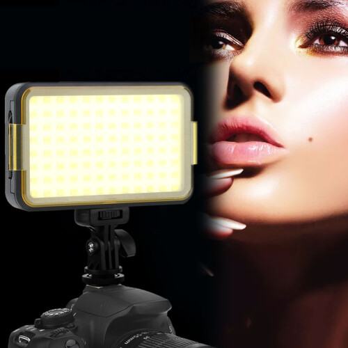 Soft Uniform Lighting Video Light with Diffuser, Adjustable Color Temperature LED Beads for Professional Video Light, Rechargeable Battery Supported 2