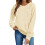 Beige oversized sweatshirt med broderet kærlighed til kvinder 5