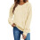Beige oversized sweatshirt med broderet kærlighed til kvinder 6