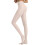 Women's Semi-Opaque Solid-Color Footed Tights Pink XL 2