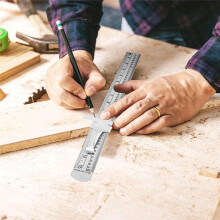 3-Pack Stainless Steel Ruler 15cm Metal Metric Ruler Set, Machinist'S Precision Millimeter Ruler, Measuring Tools