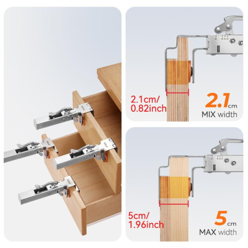 Durable Stainless Steel Drawer Front Installation Clips – Compatible with Cabinet Door Knobs, Pulls & Handles 1