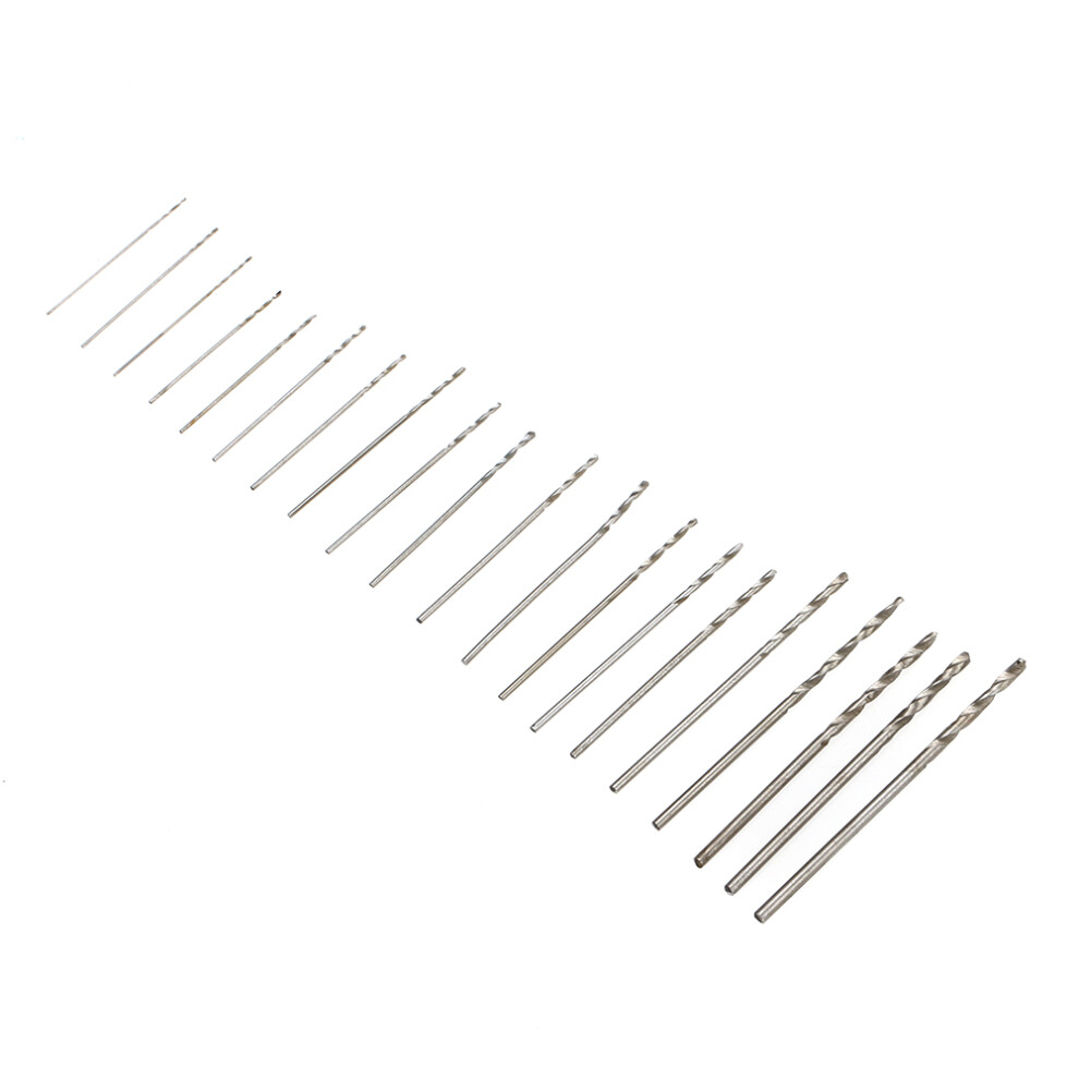 20Pc Mini Hss Drill Set For Wood & Plastic, 0.3-1.6Mm In Case 5091389266960