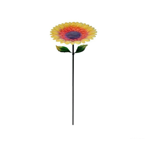 Metal Sunflower Bird Feeder Stake Flower Tray Rust-Proof 1